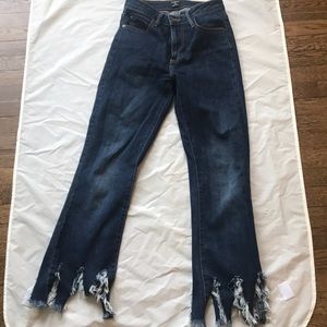 Frayed bottom jeans